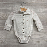 LS Button Up Bodysuit Bunnies & Pants W/ Bowtie 18M