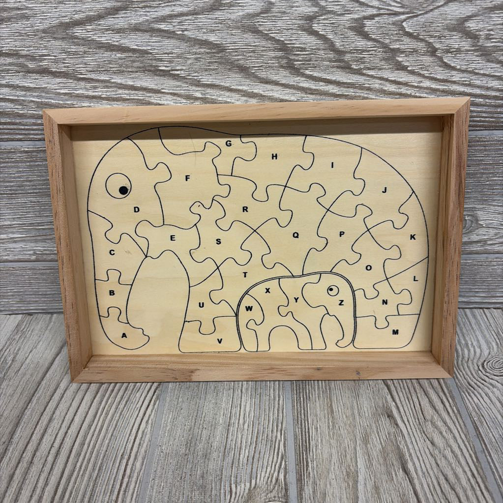 Alphabet Animal Wood Puzzle Elephants