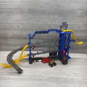 Garage Playset and Storage with Exclusive Grave Digger Monster Truck