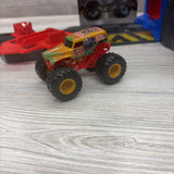 Garage Playset and Storage with Exclusive Grave Digger Monster Truck
