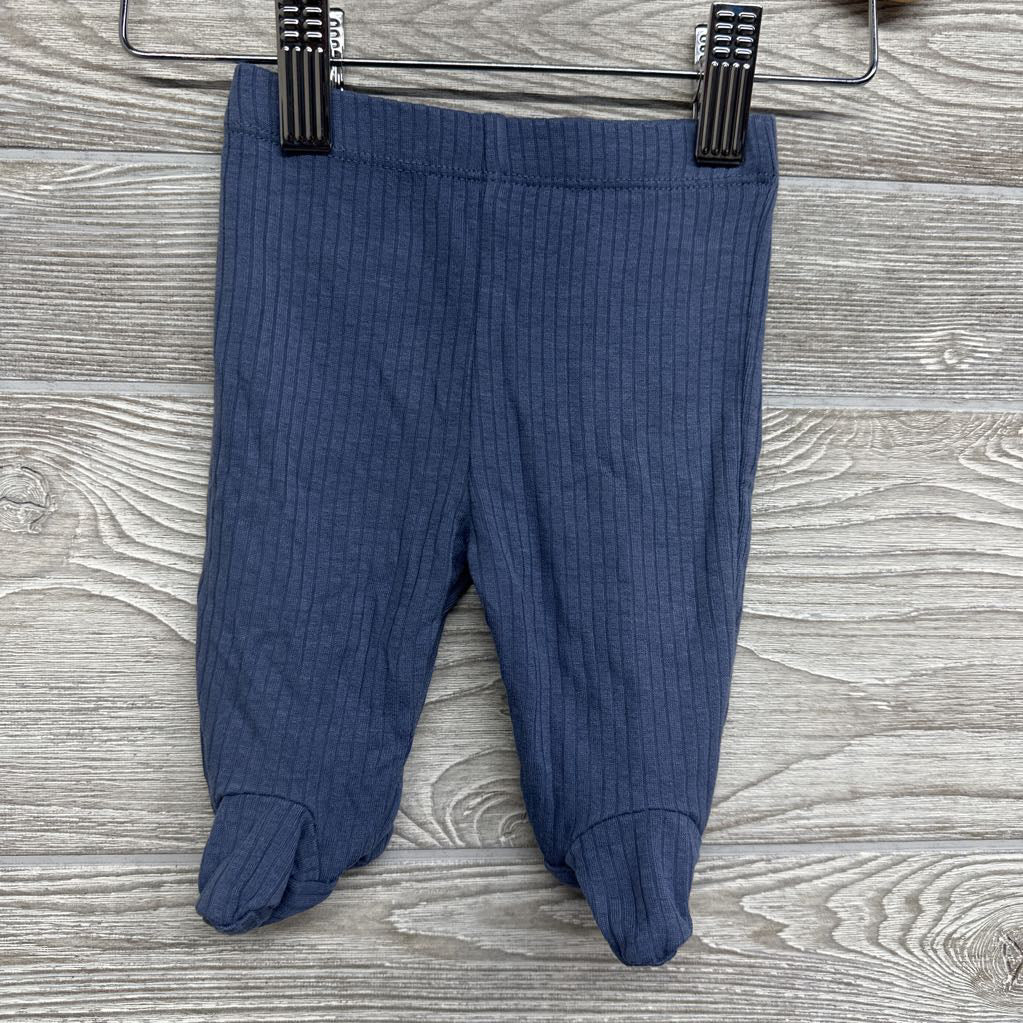 LS Ribbed Side Snap Shirt & Footed Pants NB