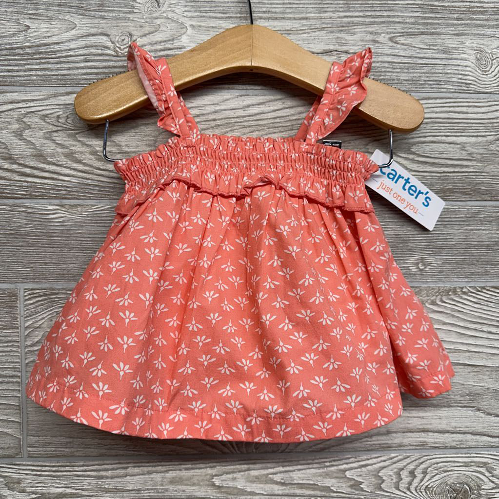NEW Smocked Tank Top & Shorts Flowers 12M