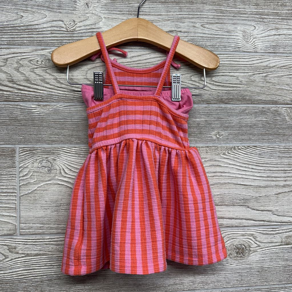 Ribbed Tank Dress Stripes & Bloomers 12M