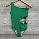 Textured Swimsuit Scallop Trim 10-12