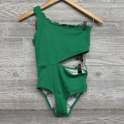 Textured Swimsuit Scallop Trim 10-12