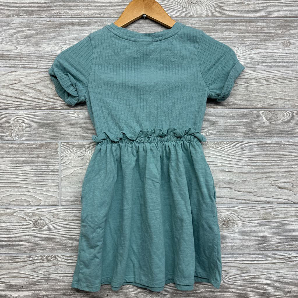 Ribbed Dress Cuffed Sleeves 6-7