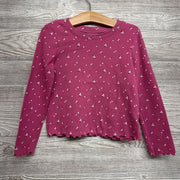 LS Ribbed Shirt Flowers 5T