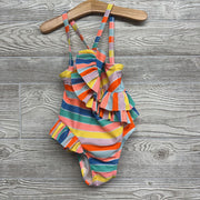 Ruffle Swimsuit Stripes 5T