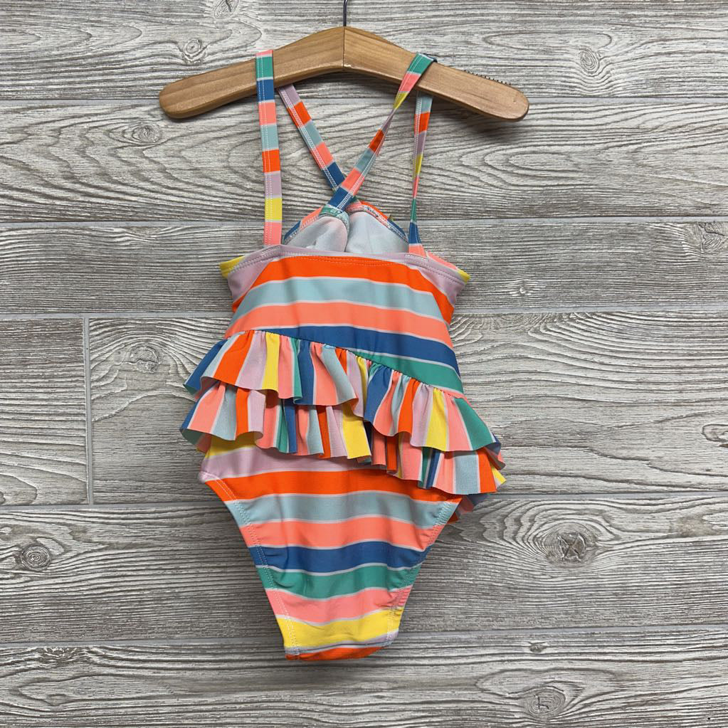 Ruffle Swimsuit Stripes 5T