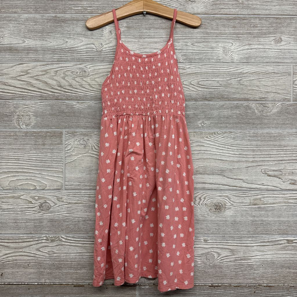 Smocked Tank Dress Flowers & Ribbed Shirt 6-6X