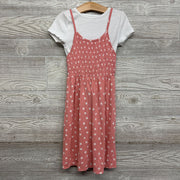 Smocked Tank Dress Flowers & Ribbed Shirt 6-6X