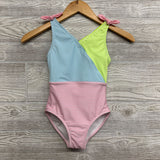 NEW Swimsuit Stripes Bow Straps 6-6X