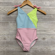 NEW Swimsuit Stripes Bow Straps 6-6X