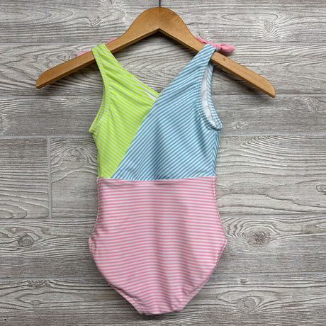 NEW Swimsuit Stripes Bow Straps 6-6X