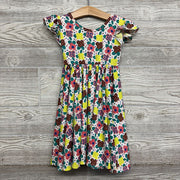 Flutter Sleeve Twirl Dress Flowers Dots 3-4