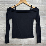 LS Ribbed Off Shoulder Shirt 10-12