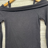 LS Ribbed Off Shoulder Shirt 10-12