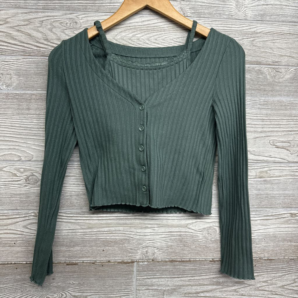LS Ribbed Tank Top & Cardigan 10-12