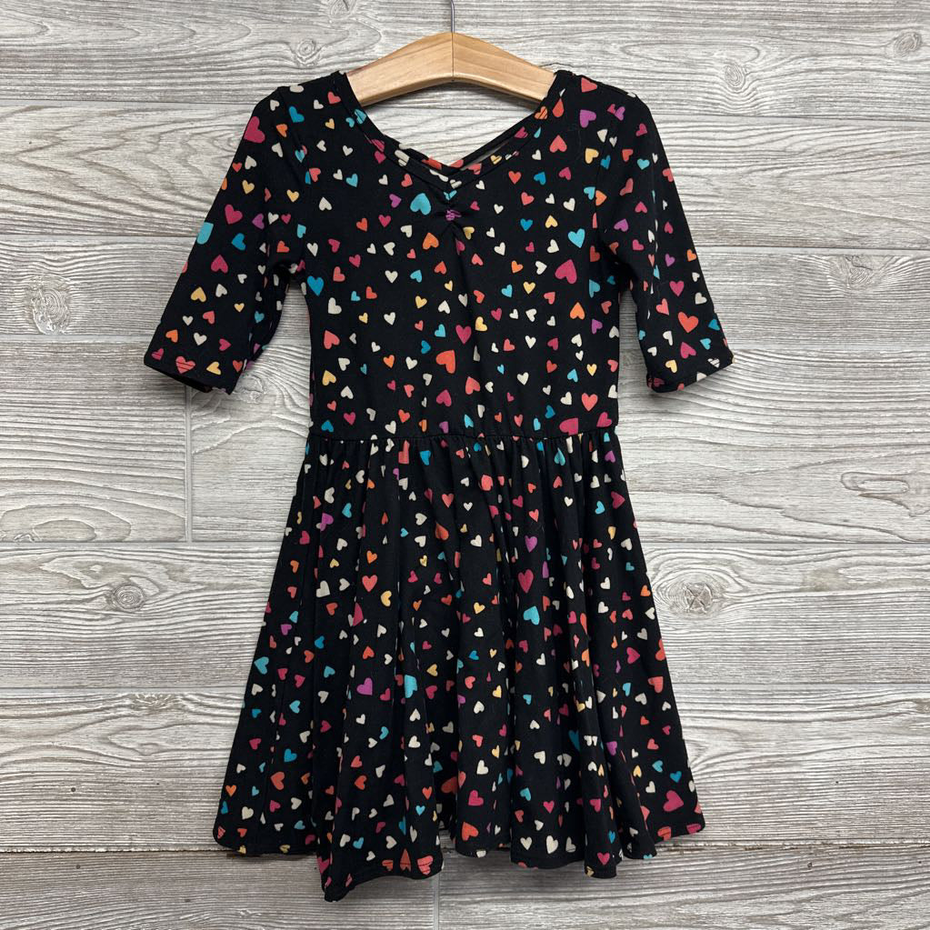 LS Twirl Dress Hearts 5-6