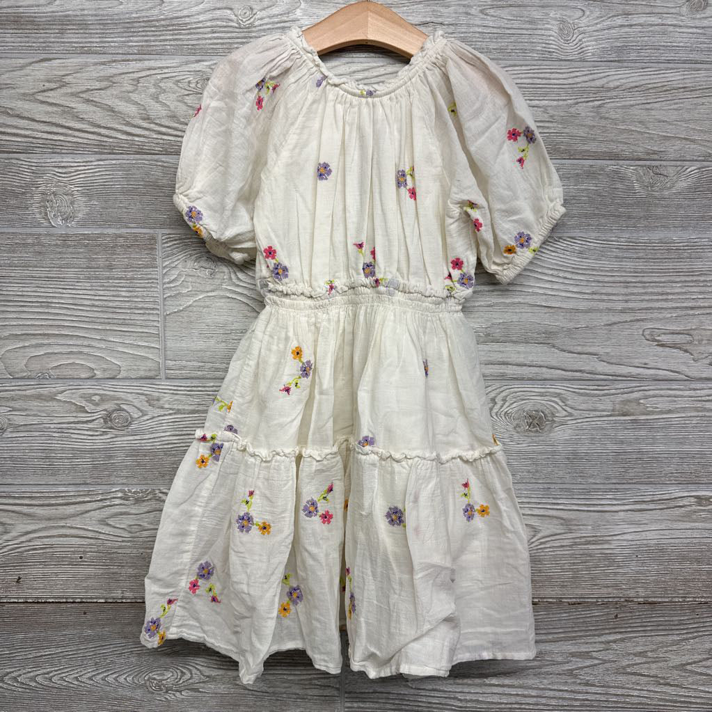 Linen Dress Embroidered Flowers 7