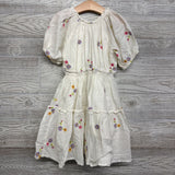 Linen Dress Embroidered Flowers 7