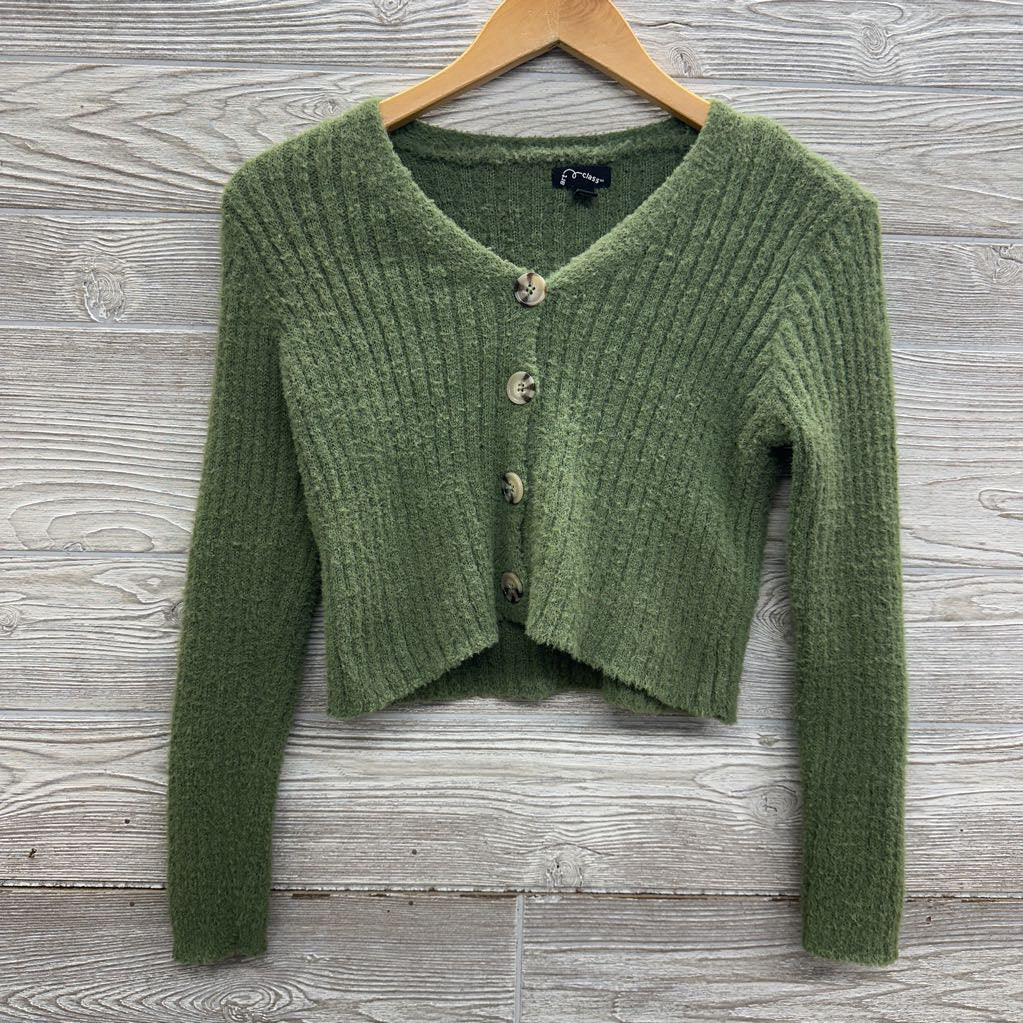 Fuzzy Ribbed Cardigan 10-12