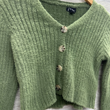 Fuzzy Ribbed Cardigan 10-12