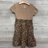 Ribbed Tiered Skirt Dress Animal Print 6-6x