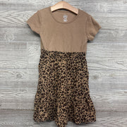 Ribbed Tiered Skirt Dress Animal Print 6-6x