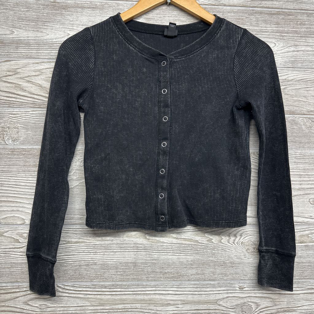 LS Weathered Waffle Knit Snap Shirt 10-12