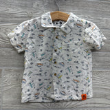 Button Up Shirt Dinosaurs Surfing Palm Trees 18M