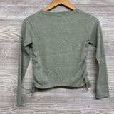 LS Ruched Ribbed Shirt Bows 10-12