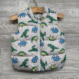 Puffer Vest Dinosaurs 6-12M