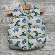 Puffer Vest Dinosaurs 6-12M