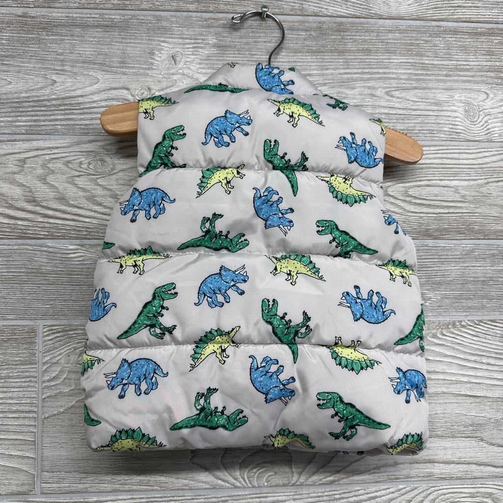 Puffer Vest Dinosaurs 6-12M