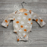 LS Bodysuit Ghosts Pumpkins 0-3M
