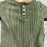 LS Ribbed Henley Bodysuit 0-3M