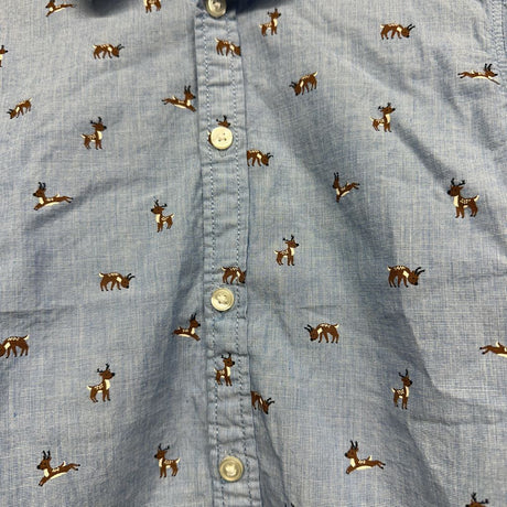 LS Chambray Button Up Shirt Deer 6X