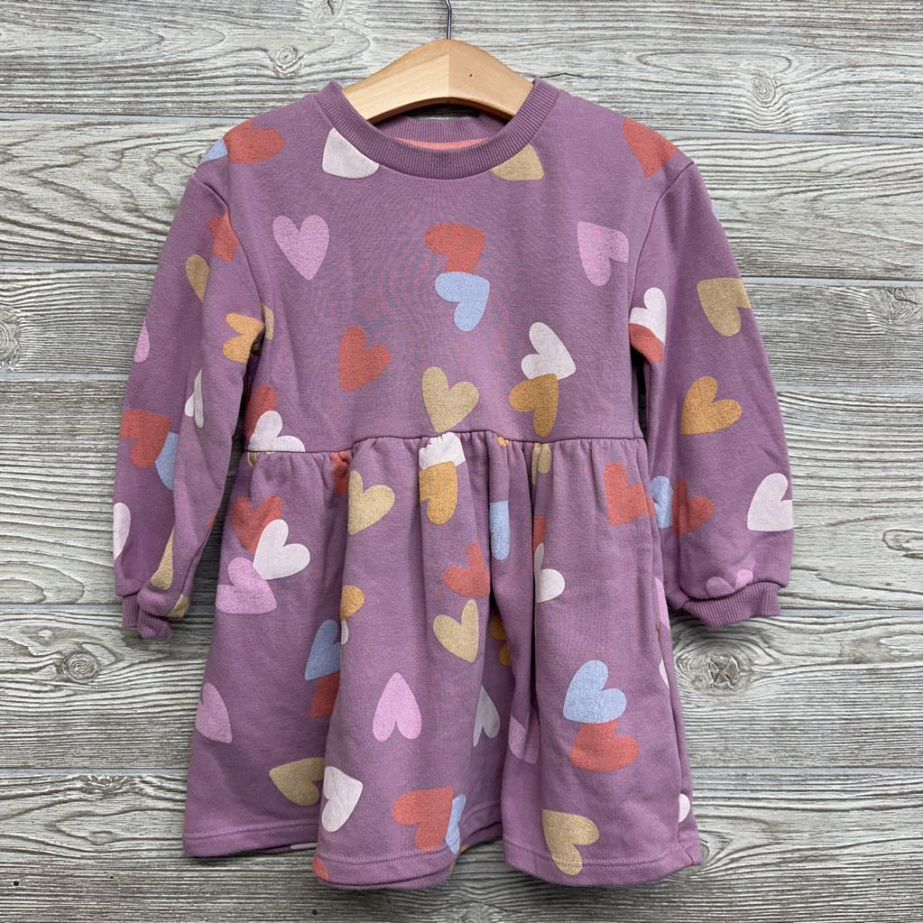 Crewneck Dress Hearts 3T