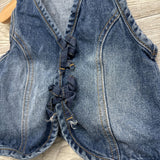 Denim Vest Bows 5-6