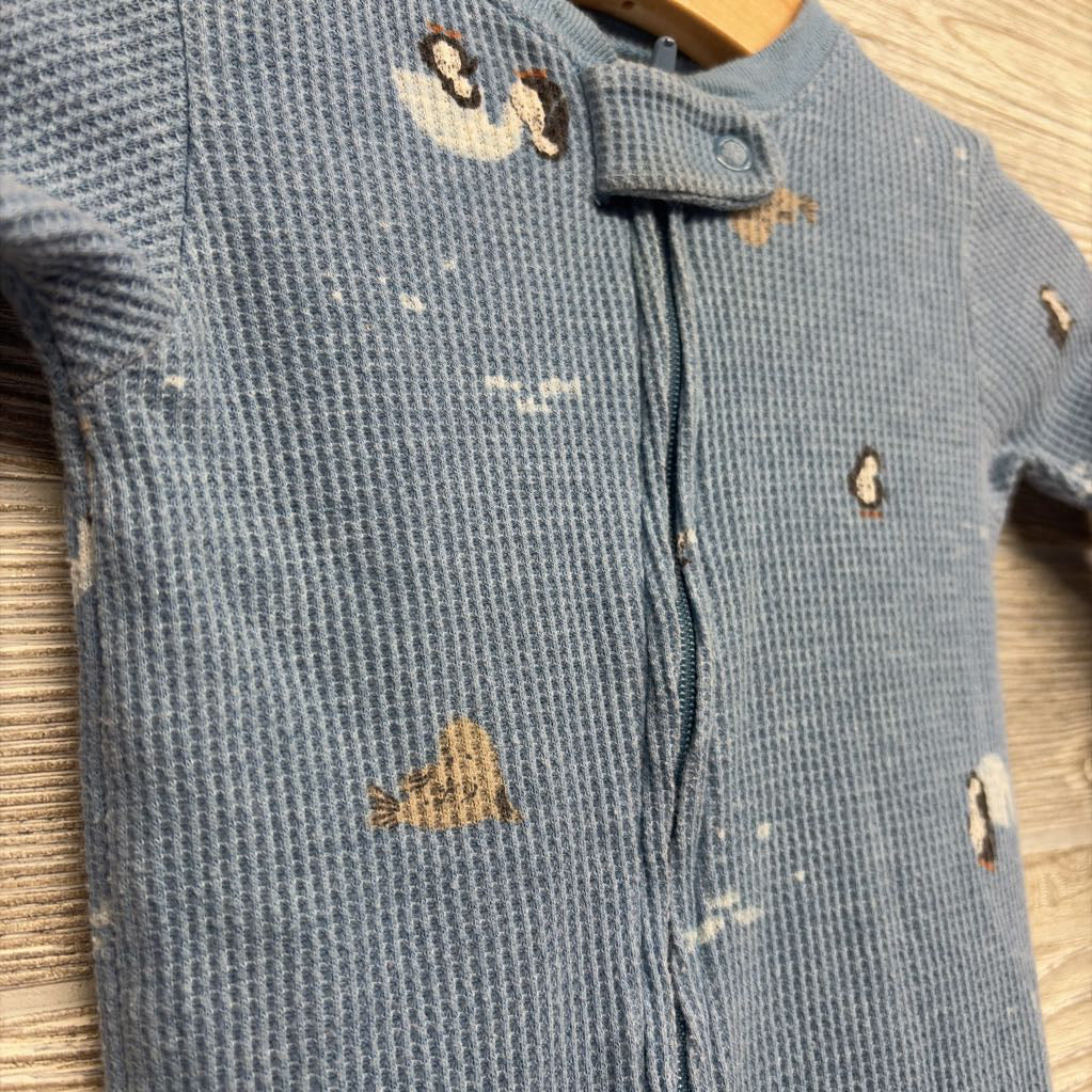 Waffle Knit Sleeper Penguins Walrus 12M