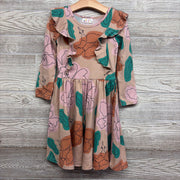LS Dress Flowers Ruffles 5-6