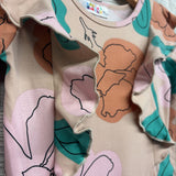 LS Dress Flowers Ruffles 5-6