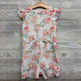 Textured Flutter Sleeve Romper Flowers 6