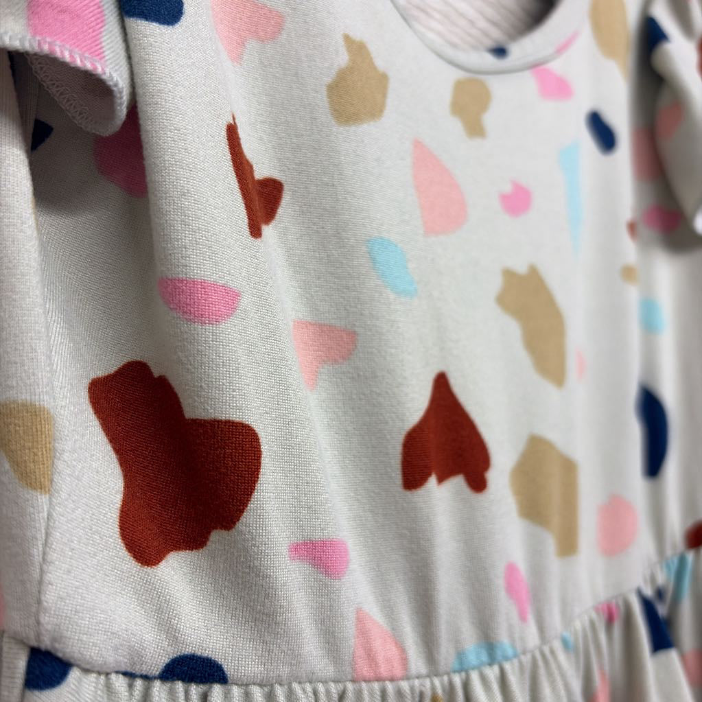 Flutter Sleeve Dress Printed 5-6