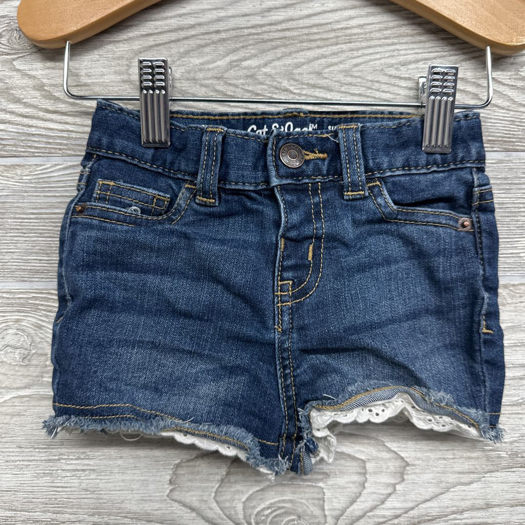 Denim Shorts Eyelet Trim 18M