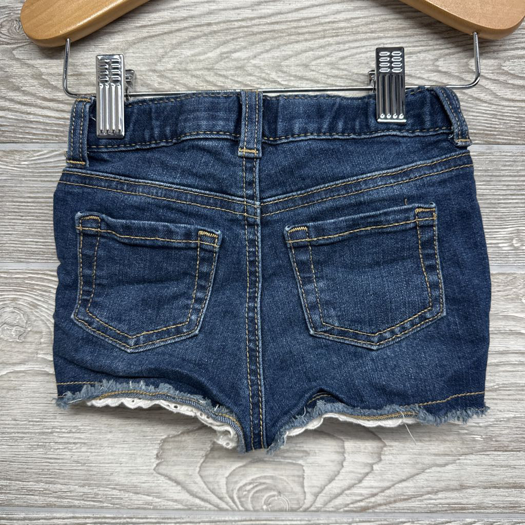 Denim Shorts Eyelet Trim 18M