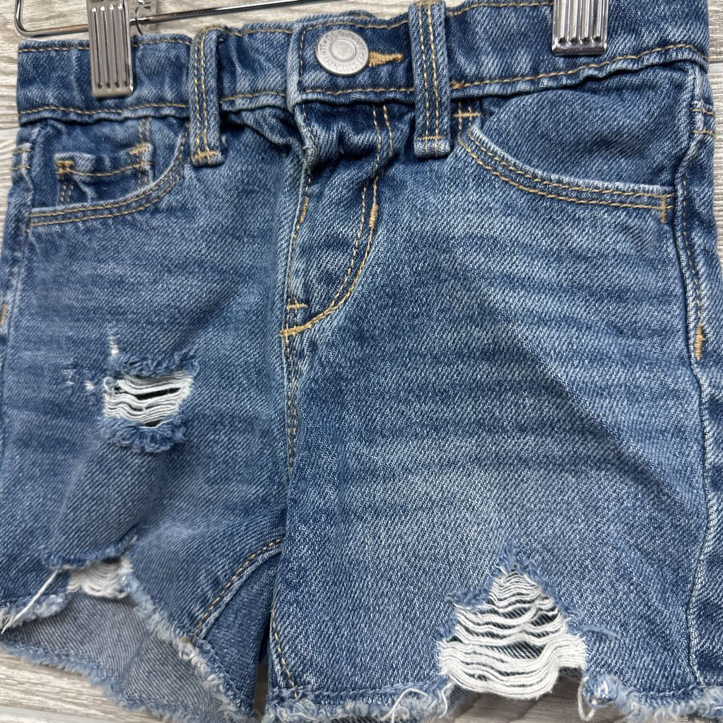Distressed Denim Shorts Frayed 3T