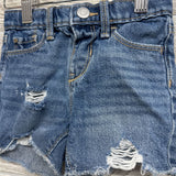 Distressed Denim Shorts Frayed 3T