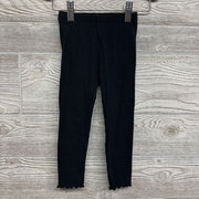 Ribbed Legging Lettuce Trim 2T